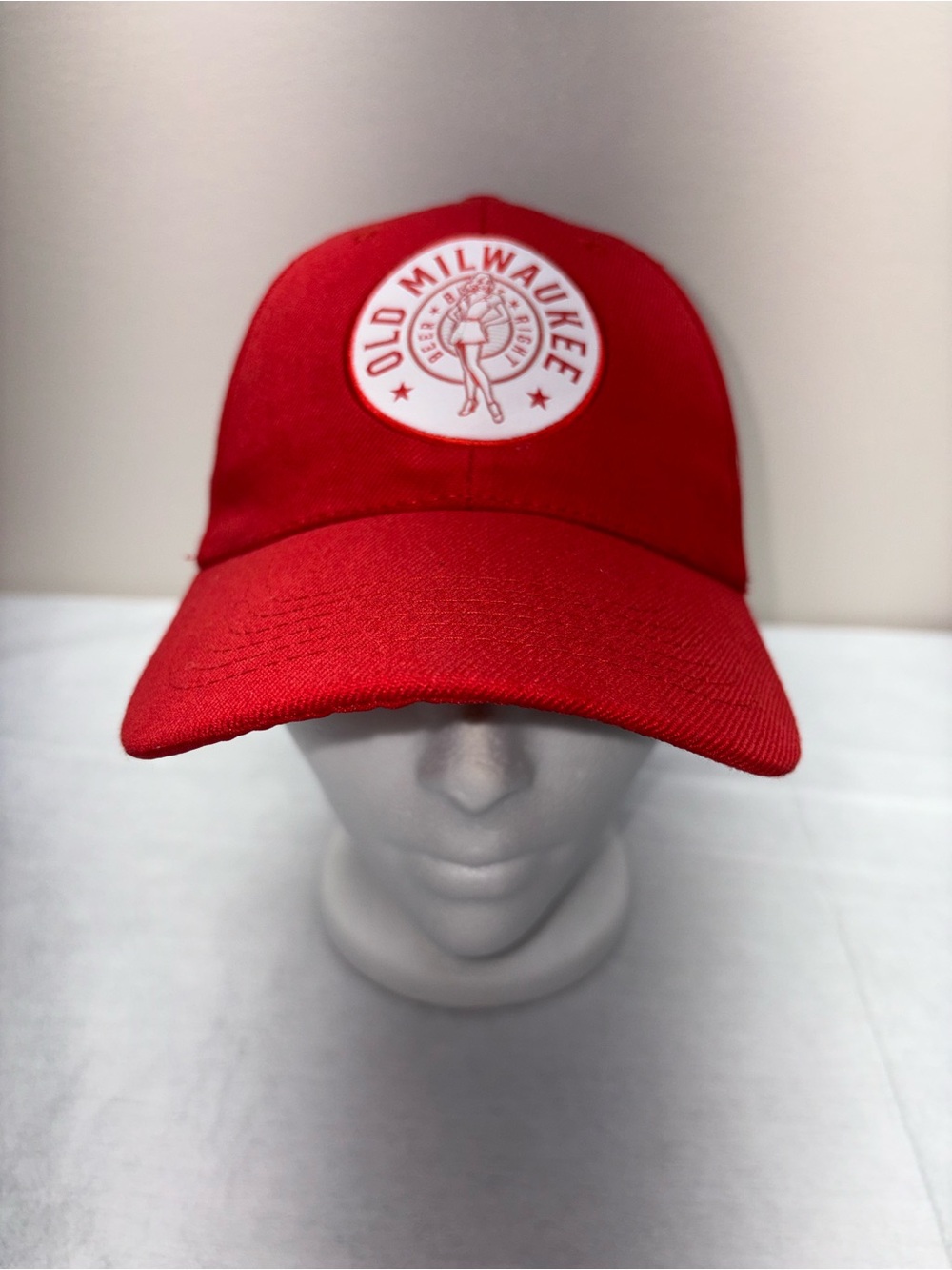 Classic Old Milwaukee Red Baseball Cap SnapBack
